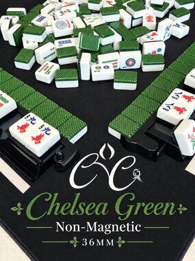 Non-Magnetic American Mah Jongg Tiles 36MM - Chelsea Green